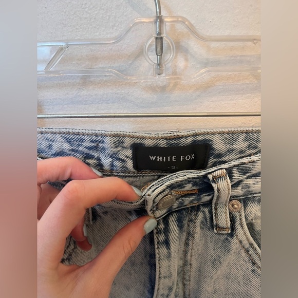White Fox Small Jeans Acid Wash Straight Leg - Picture 3 of 4